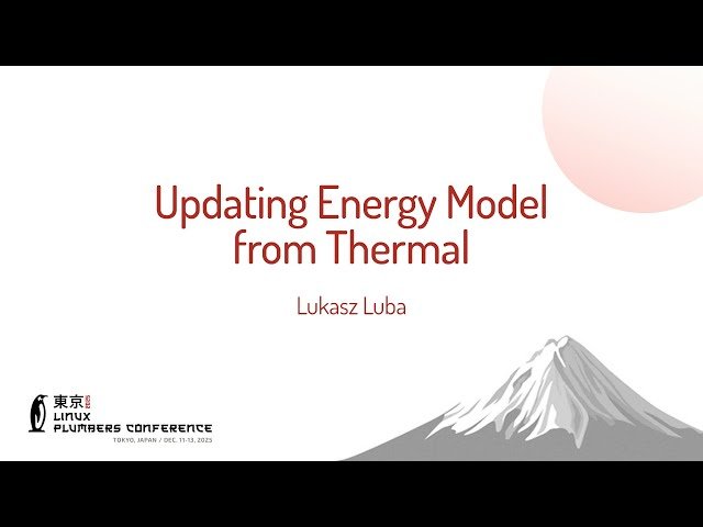 Updating Energy Model from Thermal