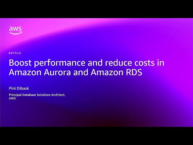 Boost Performance and Reduce Costs in Amazon Aurora and Amazon RDS - DAT312