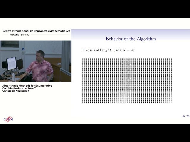 Free Video: Algorithmic Methods for Enumerative Combinatorics - Lecture ...