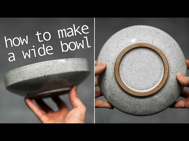 Pottery Tutorial - Creating Wide Narrow-Footed Bowls with Throwing, Trimming, and Glazing Techniques