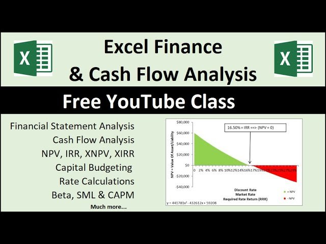 Excel Finance - Cash Flow Analysis, Stocks, Bonds and Model Building