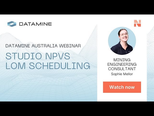Optimising Mine Scheduling with Studio NPVS 2.1