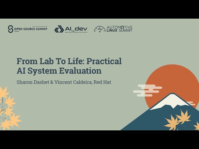 From Lab To Life - Practical AI System Evaluation