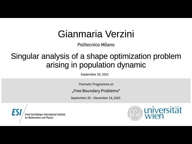 Singular Analysis of a Shape Optimization Problem Arising in Population Dynamics