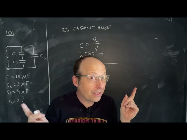 Solving Equivalent Capacitance in Parallel and Series Circuits - Problem 10