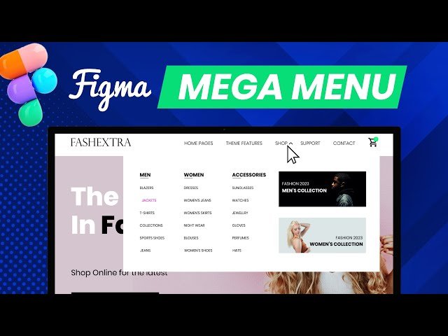 How to Create and Animate a Mega Menu in Figma - Website Design Tutorial