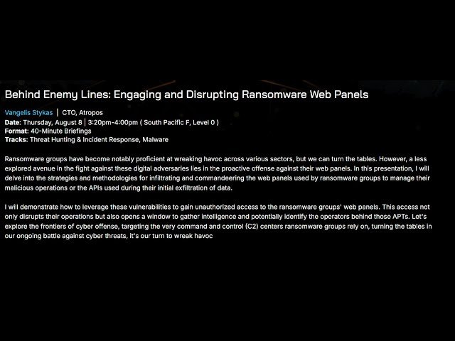 Behind Enemy Lines - Engaging and Disrupting Ransomware Web Panels