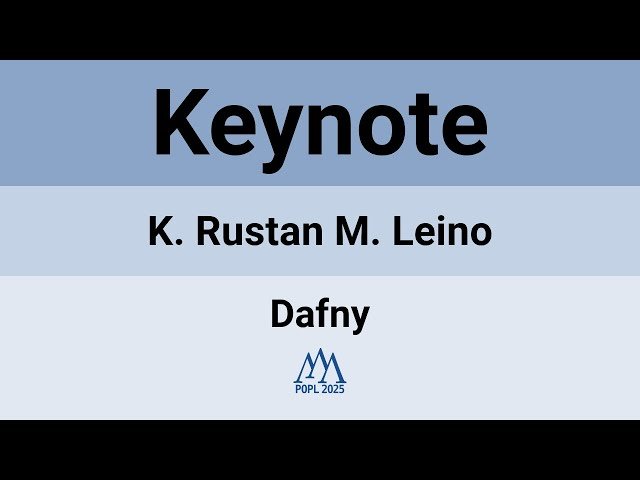 Dafny 2025 Keynote