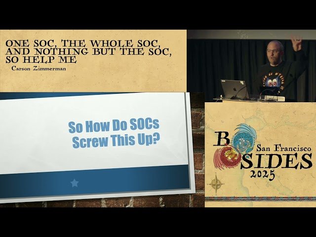 One SOC, The Whole SOC, and Nothing But The SOC, So Help Me