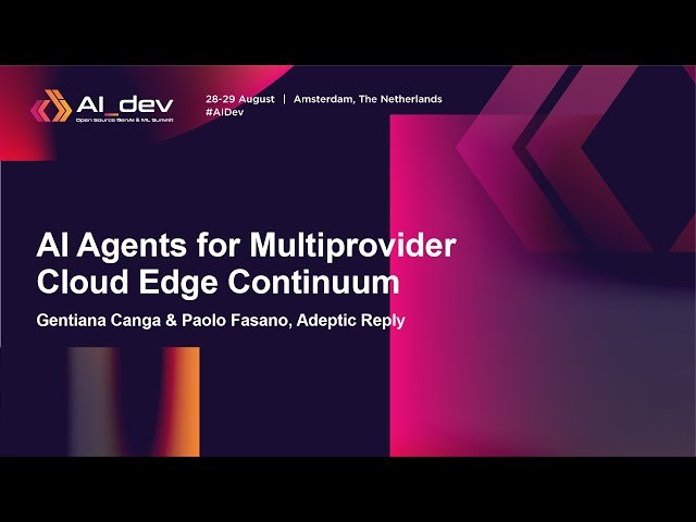 AI Agents for Multiprovider Cloud Edge Continuum
