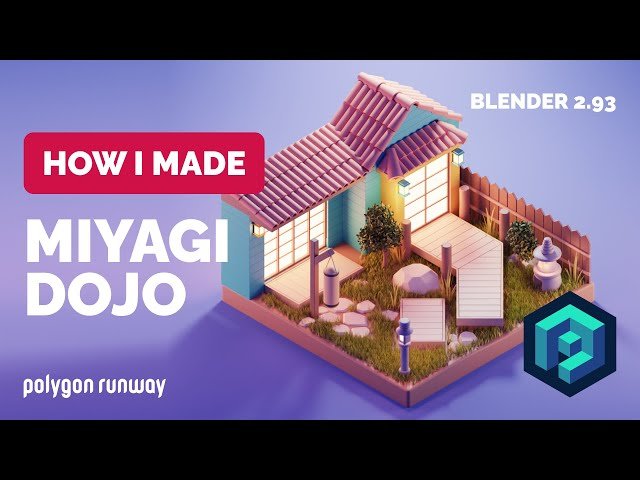 Karate Kid Dojo in Blender - 3D Modeling Process