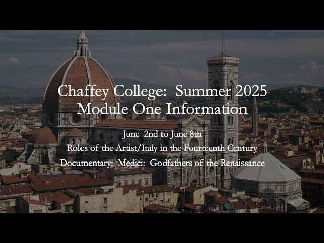 Survey of Western Art II - Module One Information - Summer 2025