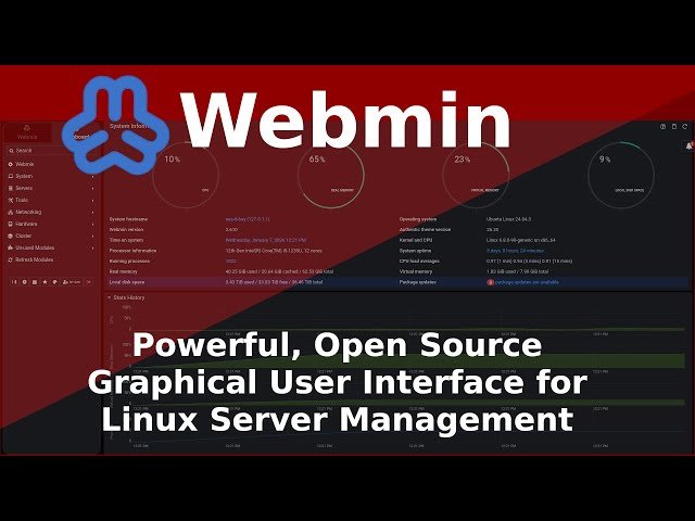 Webmin - Open Source Graphical Server Administration Tool for Linux