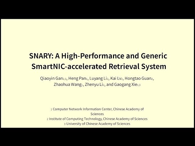 SNARY - A High-Performance and Generic SmartNIC-Accelerated Retrieval System