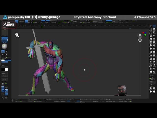 Stylized Anatomy Blockouts - ZBrush 2025 - Day 16