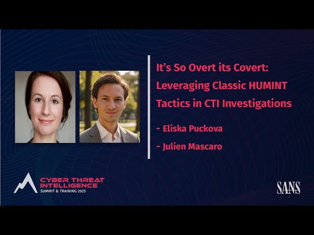 Leveraging Classic HUMINT Tactics in CTI Investigations