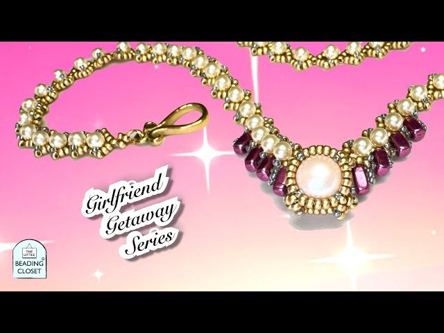 Beaded Pearl Necklace "Above the Bar" Tutorial with 4mm and 10mm Pearls