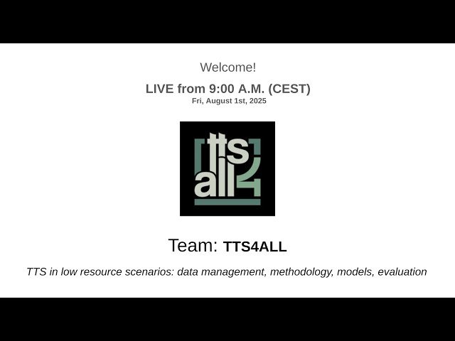 TTS4ALL - Text-to-Speech in Low Resource Scenarios - Data Management, Methodology, Models, Evaluation