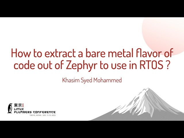 How to Extract a Bare Metal Flavor of Code Out of Zephyr to Use in RTOS