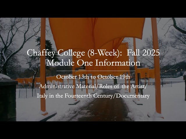 Survey of Western Art II - 8-Week Module One Information - Fall 2025