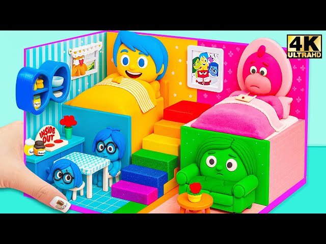 Build Inside Out Miniature House with Joy and Fear Bedroom, Sadness Kitchen and Disgust - DIY Mini House