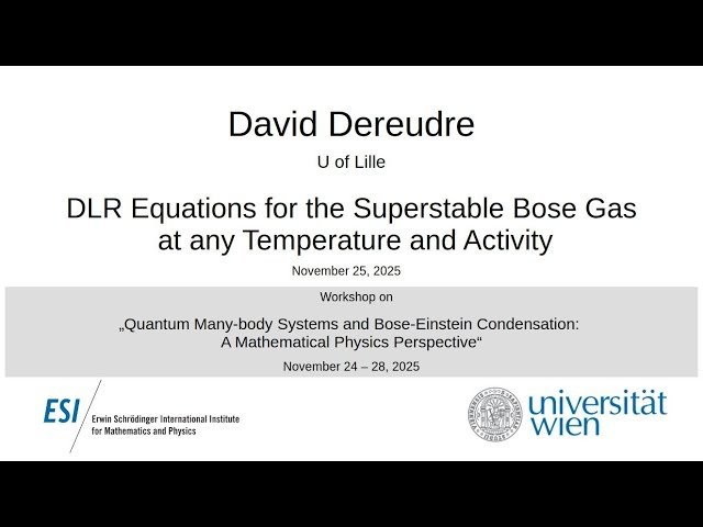 DLR Equations for the Superstable Bose Gas at any Temperature and Activity