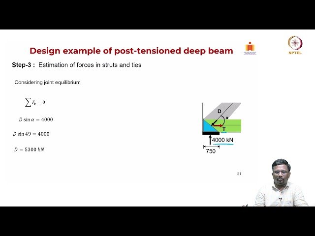 Design Example of Post-Tensioned Deep Beam Using Strut-and-Tie Model