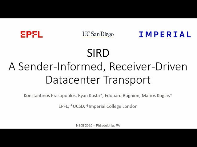 SIRD - A Sender-Informed, Receiver-Driven Datacenter Transport Protocol