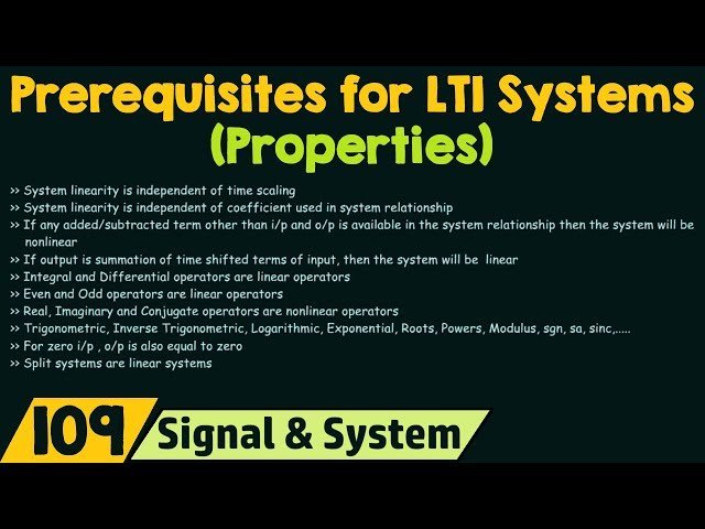Linear Time-Invariant Systems - Chapter 5 - Signals and Systems