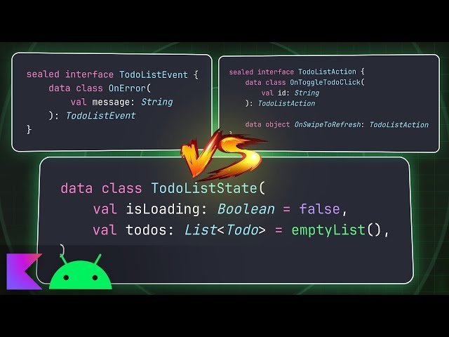 State vs. Actions vs. Events on Android and KMP