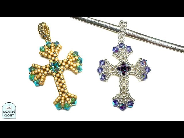 Trinity Cross Beading Tutorial - Creating a Crystal and Seed Bead Design