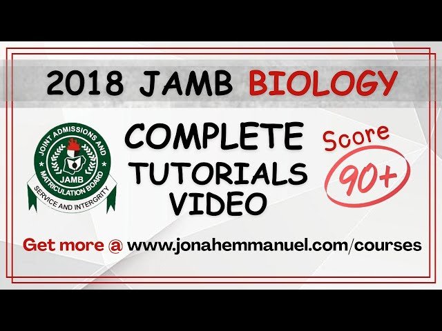 JAMB 2018 Biology Complete Past Questions and Answers Revision