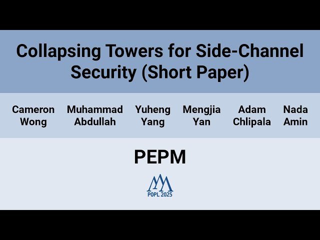 Collapsing Towers for Side-Channel Security
