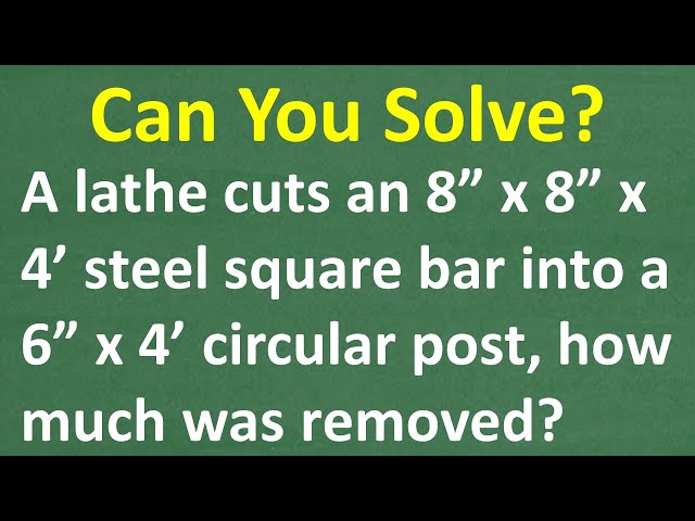 Finding the Volume Difference Between a Square Bar and Circular Post