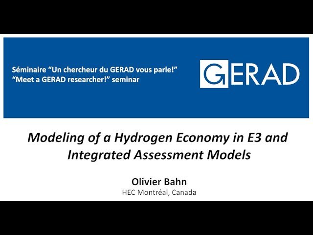 Modeling of a Hydrogen Economy in E3 and Integrated Assessment Models