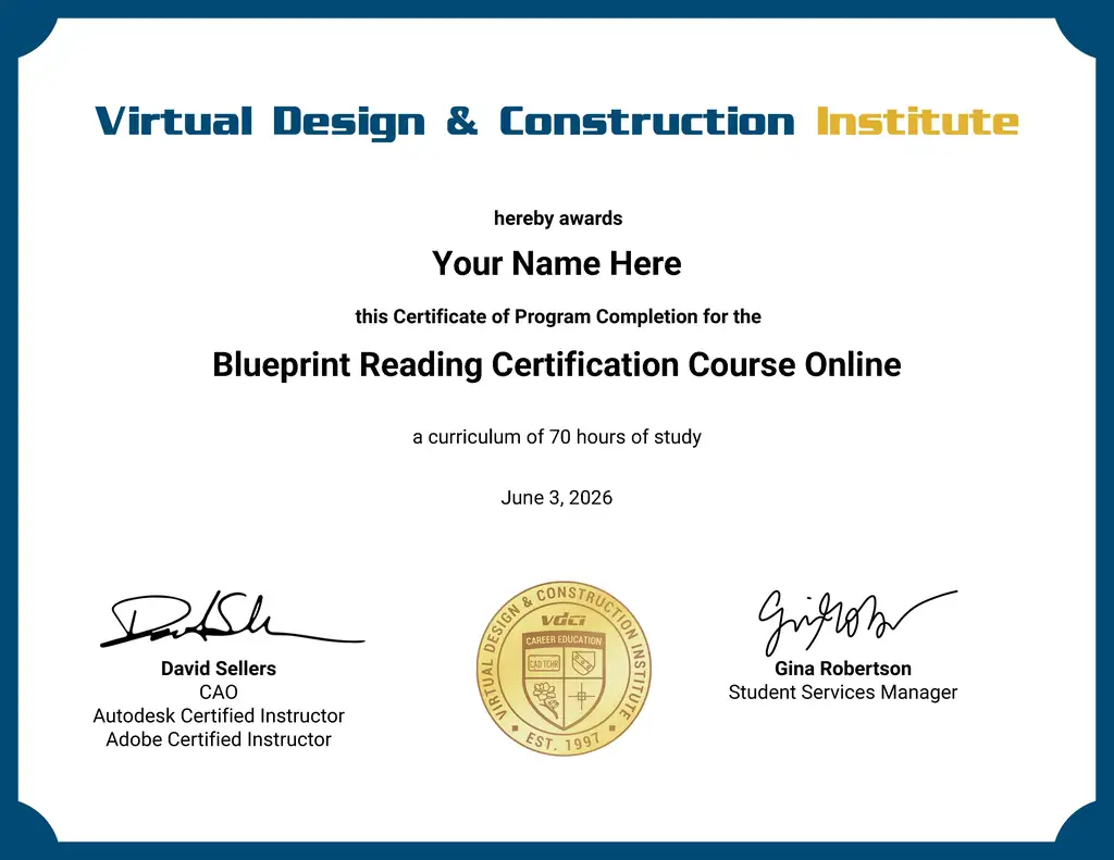 Blueprint Reading Certification