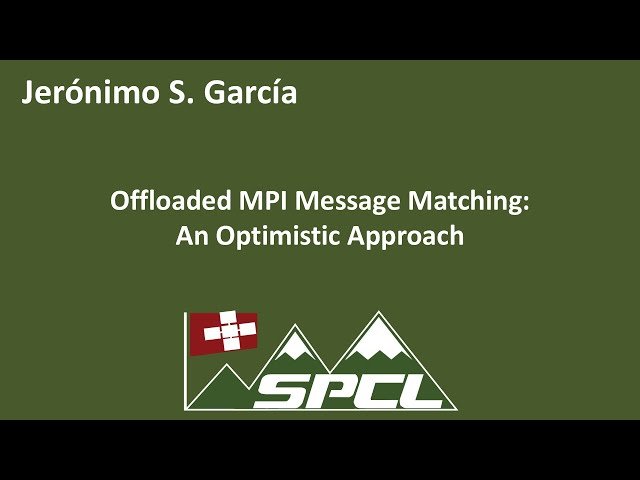 Offloaded MPI Message Matching - An Optimistic Approach