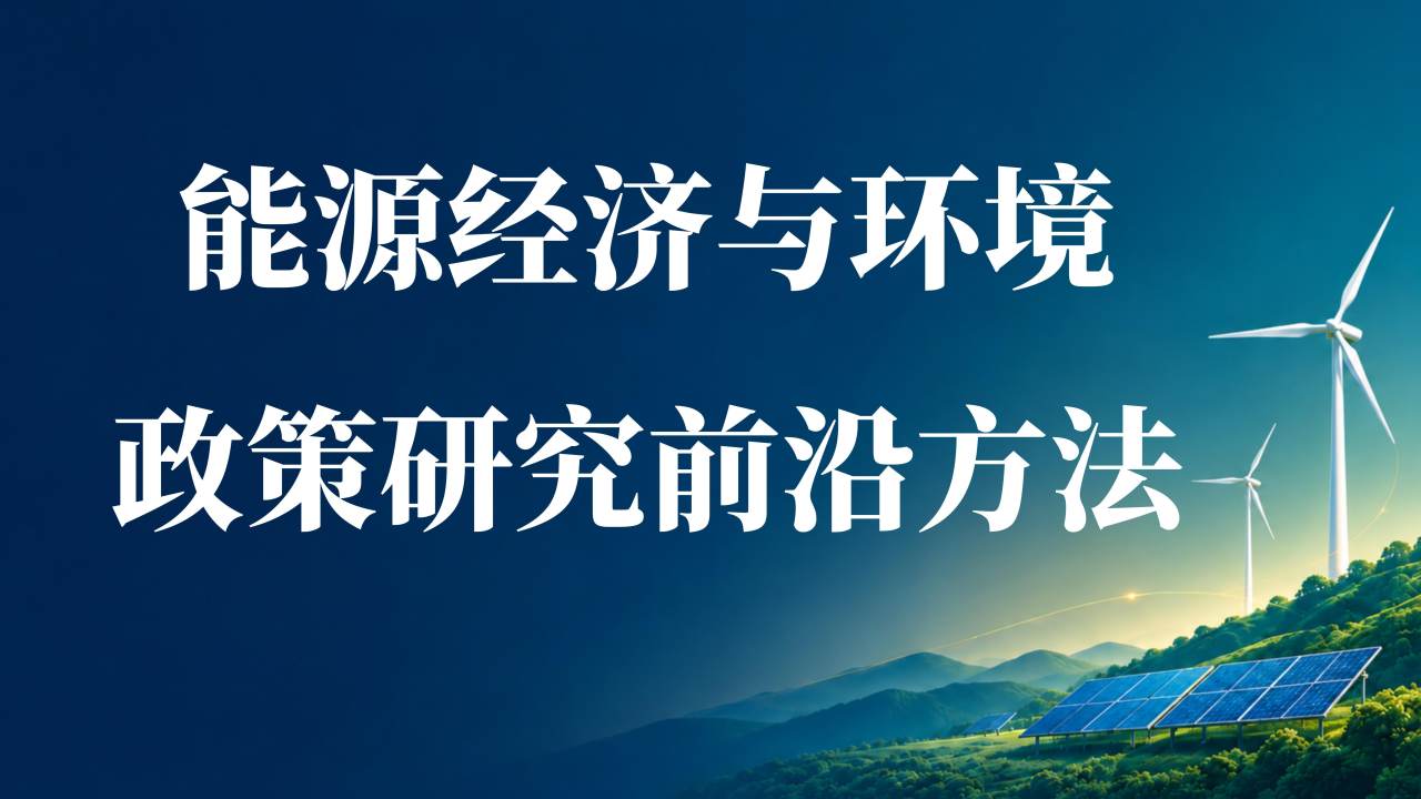 能源经济与环境政策研究前沿方法