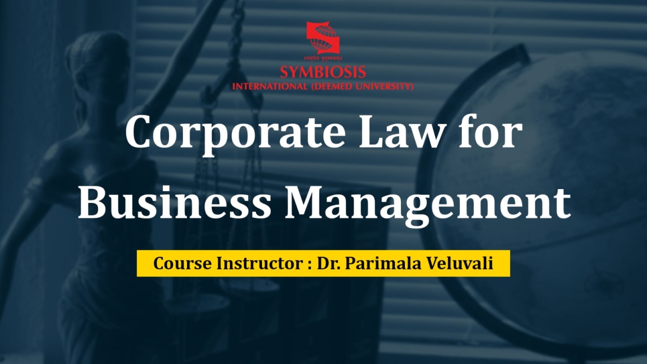 Corporate Law for Business Management