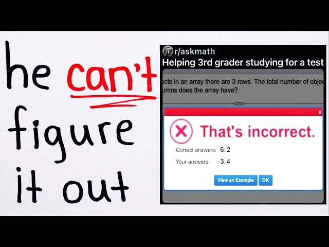Is the Homework Flat Out Wrong? - Third Grade Math Array Problem Analysis