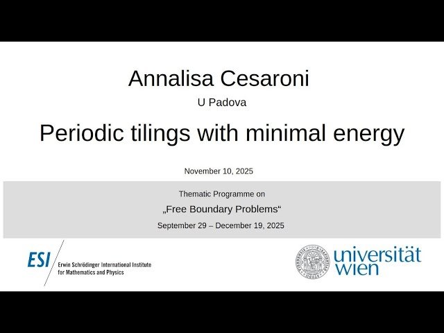 Periodic Tilings with Minimal Energy