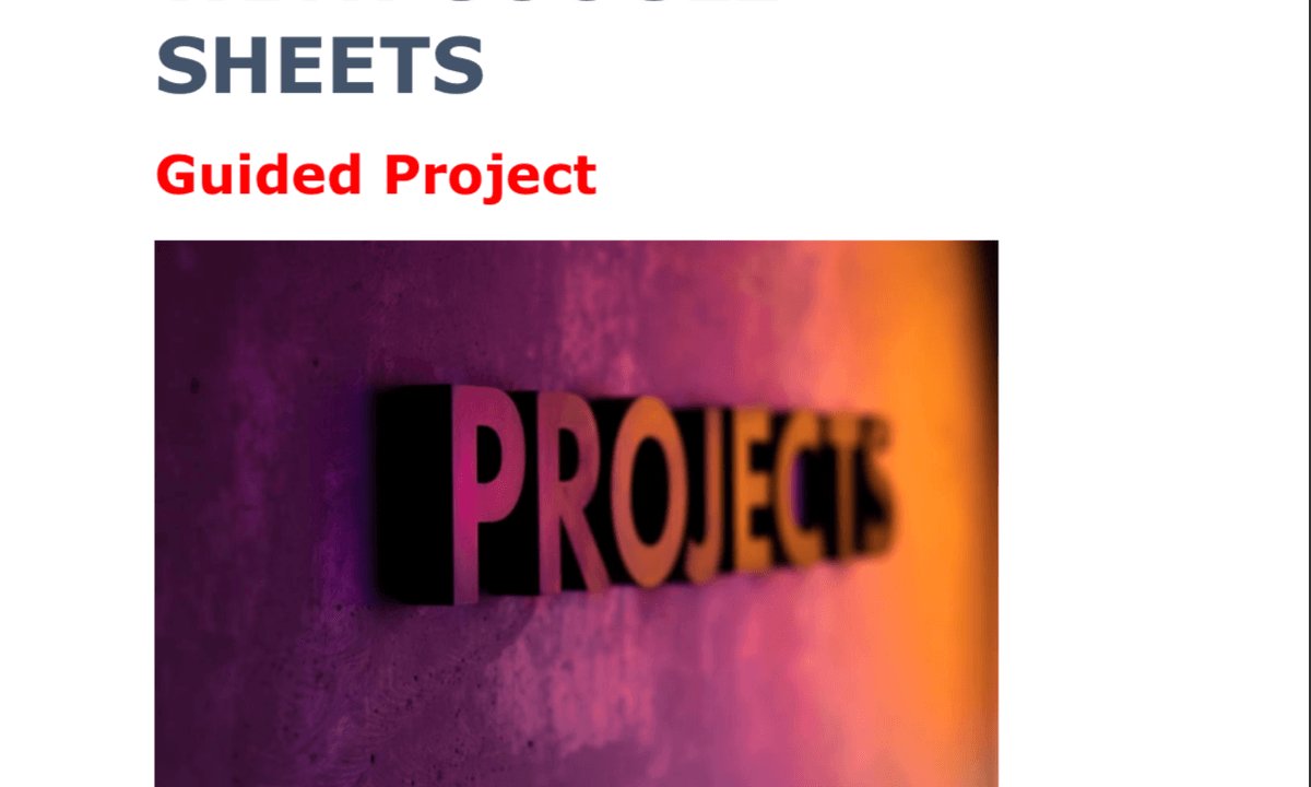 Project Selection with Google Sheets