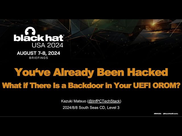 You've Already Been Hacked: What if There Is a Backdoor in Your UEFI OROM?
