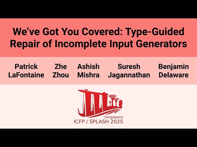 We've Got You Covered - Type-Guided Repair of Incomplete Input Generators