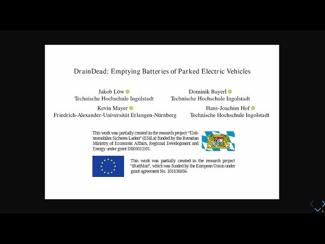 DrainDead - Emptying Batteries of Parked Electric Vehicles