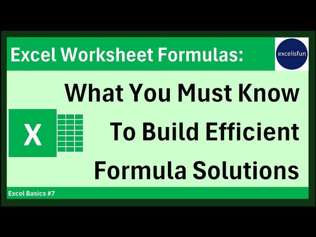 Free Video: Comprehensive Excel Formula Guide - MS 365 Excel Basics ...