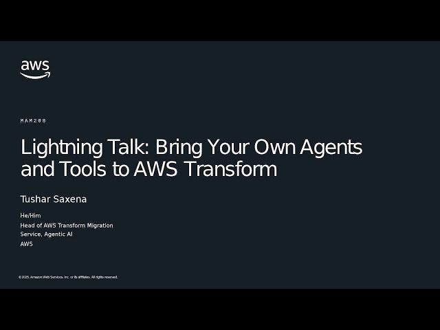 Bring Your Own Agents and Tools to AWS Transform