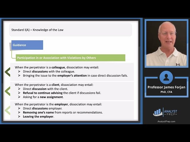 Standard I - Professionalism - 2025 Level II CFA Exam Ethics Reading 32