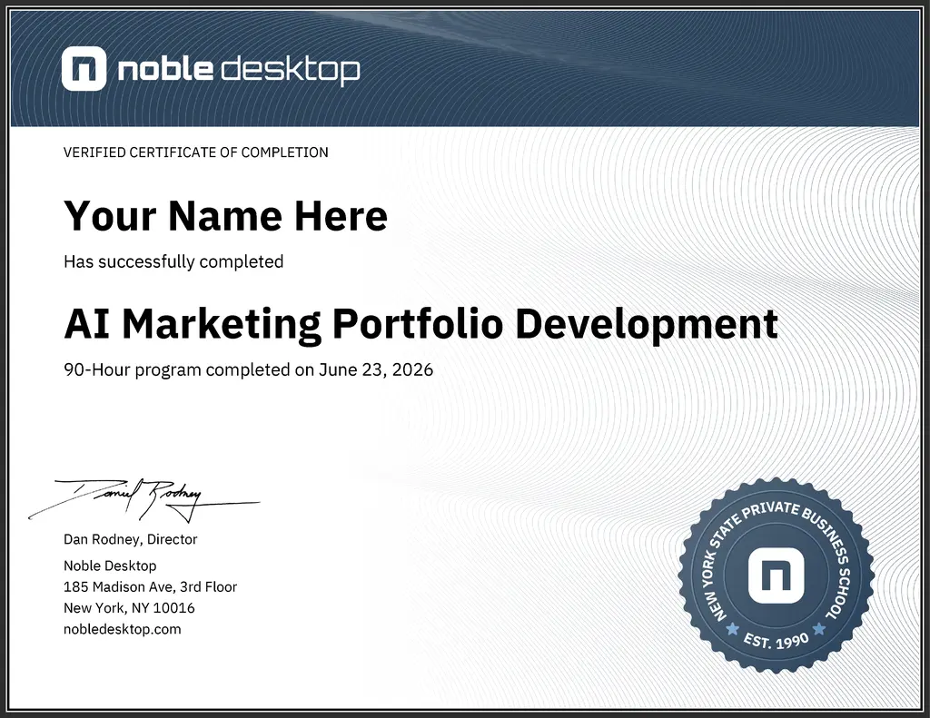 AI Marketing Portfolio Development