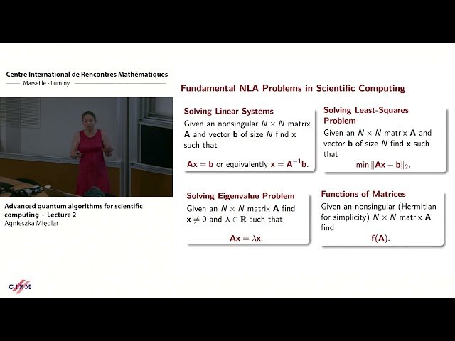 Advanced Quantum Algorithms for Scientific Computing - Lecture 2